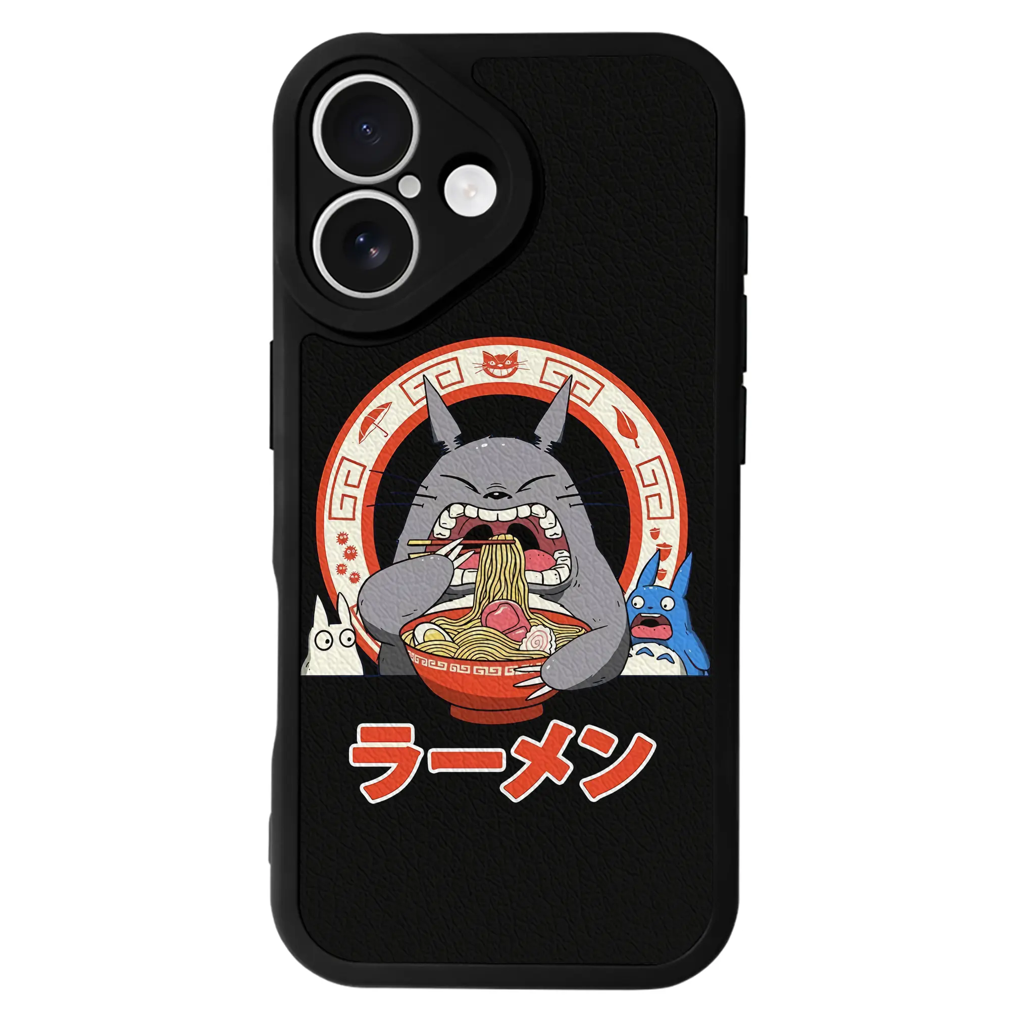 となりのトトロ グッズ トトロ - IPhone 16シリーズ対応 ・ シリコンスマホケース ・ レザー調 ・ 高精度フィット ・ 耐衝撃 ・ ワイヤレス充電対応 ・ 精密カット